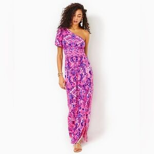 Lilly Pulitzer Solana One-Shoulder Maxi Dress
